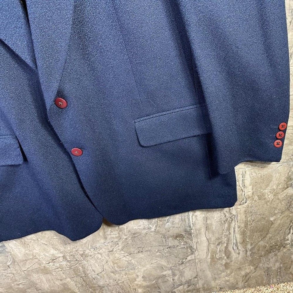 Nicole‎ Miller tailored in USA blue knit blazer Size XL Men's - Picture 3 of 8